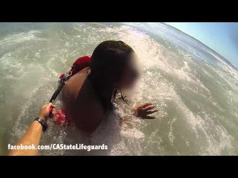 8/29/15 CA State Lifeguard Rescue at Huntington State Beach