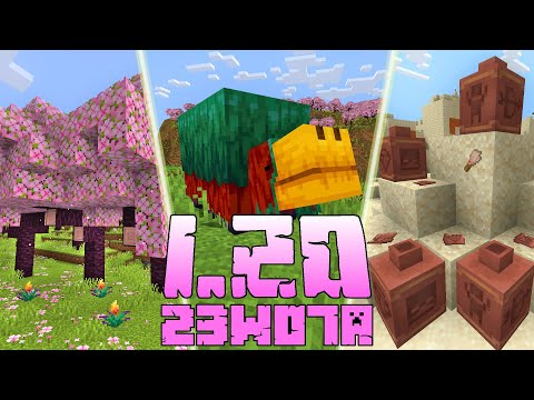 Minecraft 1.20: [Snapshot 23w07a] What's new?  CHERRY BLOSSOM biome!  ARCHEOLOGY!  SNIFFER and PLANT!