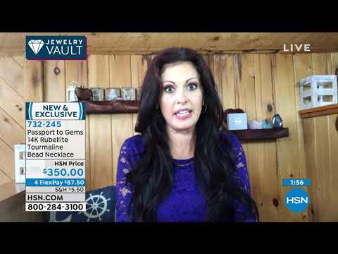 Passport to Gems 14K Rubellite Tourmaline Graduated Bead...