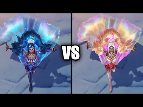 Prestige Winterblessed Mel vs Vivid Prestige Chroma Skins Comparison (League of Legends)