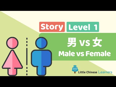 Chinese Stories for Kids - Male vs Female 男 VS 女 | Level 1 Story | Little Chinese Learners