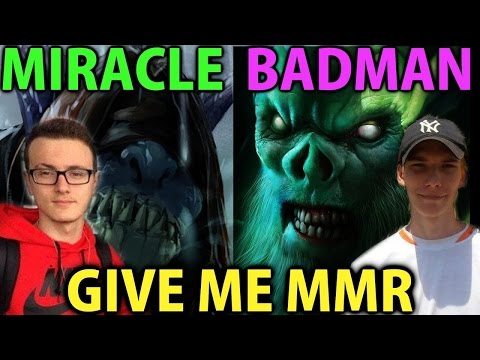 Miracle- [Slark] & Badman [Necro] Dota2- Give Me MMR