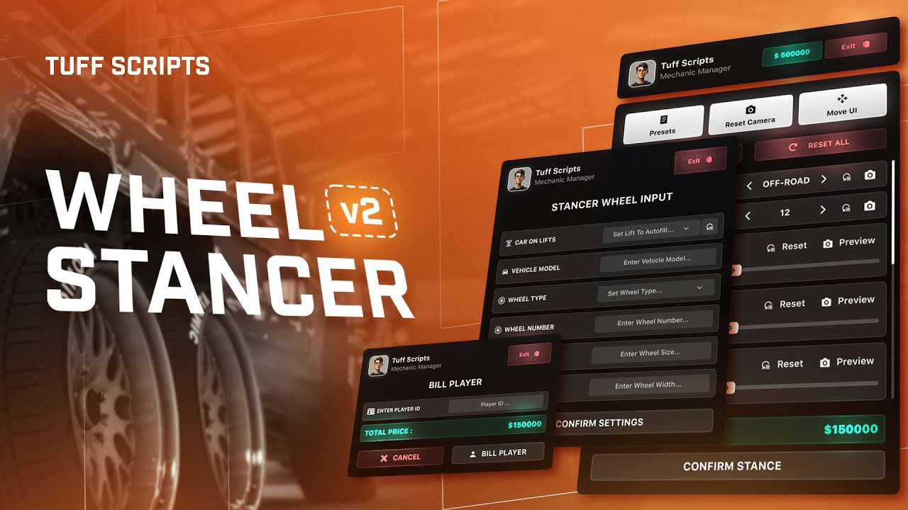 Tuff Wheel Stancer v2 [ QB, QBOX, ESX, Standalone ] thumbnail 2