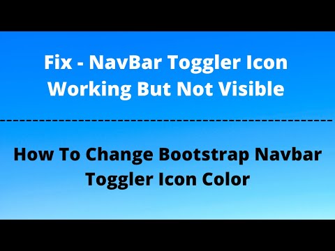 Bootstrap navbar toggler icon How To Change Color of navbar toggler icon