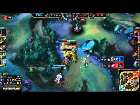 Fnatic Insane Dragon Fight #2 - FNC vs GIA Game 1 (EU LCS Spring 2015)