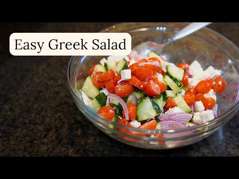 Easy Greek Chopped Salad (6 Ingredients!) | Healthy, High-Fiber, Full of Flavor