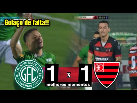 BUGRE SAI NA FRENTE MAS SOFRE O EMPATE | GUARANI 1 X 1 OESTE - MELHORES MOMENTOS HD | SÉRIE B
