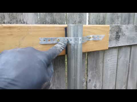 Broken Fence Post Easy Long Term Repair 4 Rotted Fence Posy Replaced With Metal Post W/O Pulling Up