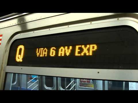 IND 6th Avenue Express: 57th Street-6th Avenue bound R-160B Q express train @ Grand Street!