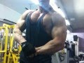 Flexing after training pec ! IN MADRID MAY 5 TO MAY 16