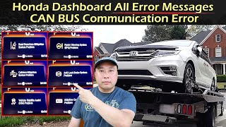 Honda Dashboard All Error Messages | CAN BUS Comm Error | Christmas Light