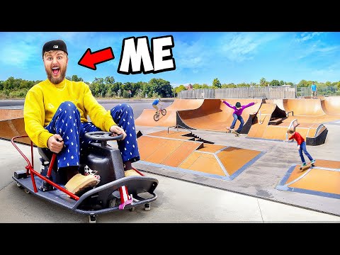 I Took My Crazy Kart XL to a SKATEPARK!