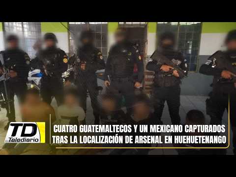 Cuatro guatemaltecos y un mexicano capturados tras la localización de arsenal en Huehuetenango