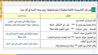 دروس البلاغة (74) (تمارين على التشبيه) image