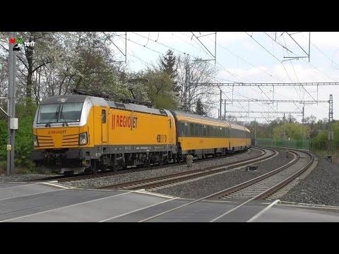Setkání RJ 1012 + RJ 1013 REGIOJET - Úvaly - 14.4.2017