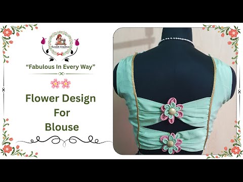 🌸Beautiful Flower Design For Blouse | SUNESH CREATION #SUNESHCREATION #blouseneckdesign #fashion