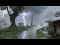 Walking in heavy rain and beautiful Indonesian countryside🌧️||indoculture