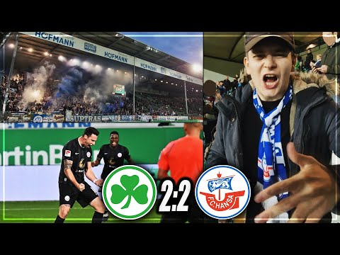 LAST MINUTE COMEBACK IN UNTERZAHL! STADIONVLOG: Fürth - Hansa Rostock | Pyro & Choreo | Stadion Vlog