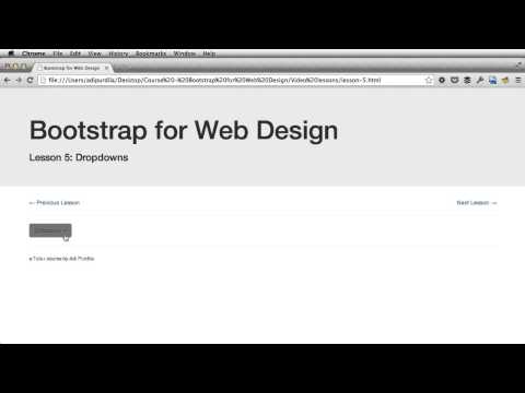Bootstrap 3 for Web Design   4 1  Dropdowns