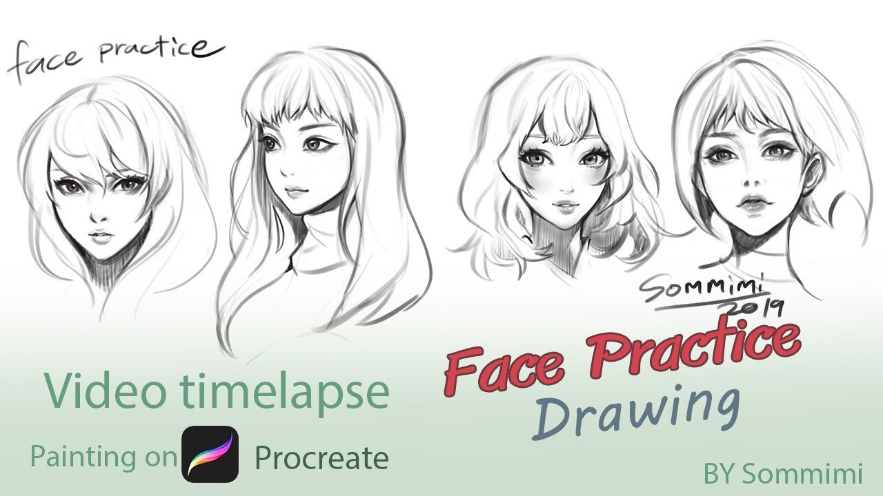 Face practice drawing - Video timelapse