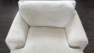 H Versailtex Armchair Slipcovers 2 Pc T Cushion Thick Velvet Stretch Ivory Review #earnscommissions