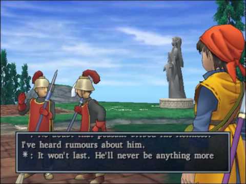 155 Dragon Quest 8 Cut-scene - Guards at Savella Cathedral Talk About Marcello