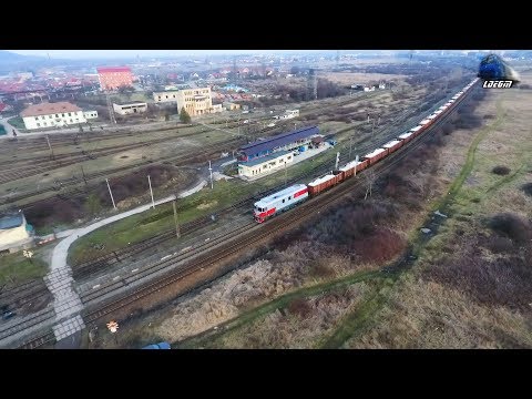 [Drone] Noua Fluieroasa 60-1151-9 New Whistle Loko in Oradea Est Triaj pe Seara/on Evening