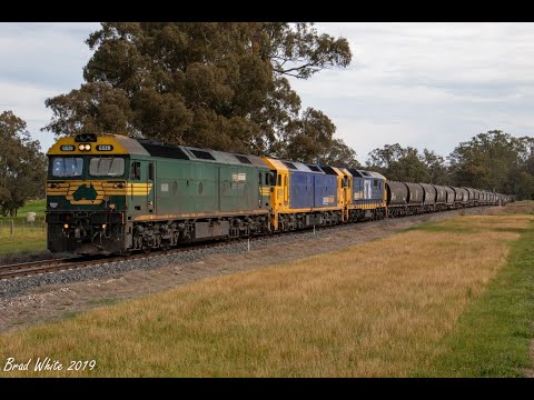 Trackside: G520, G519 and 8116 on 7937V PN empties to Murrayville- 5/10/19