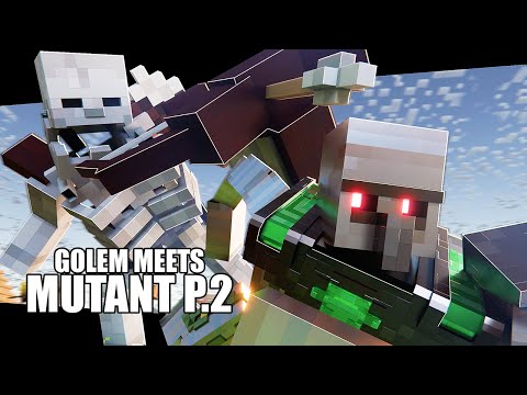 Iron Golem Encounters a (MUTANT) Skeleton A Minecraft Animation