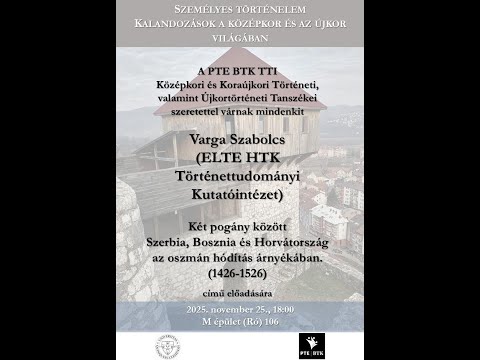 Varga Szabolcs: Két pogány között  Szerbia, Bosznia és Horvátország az oszmán hódítás árnyékában
