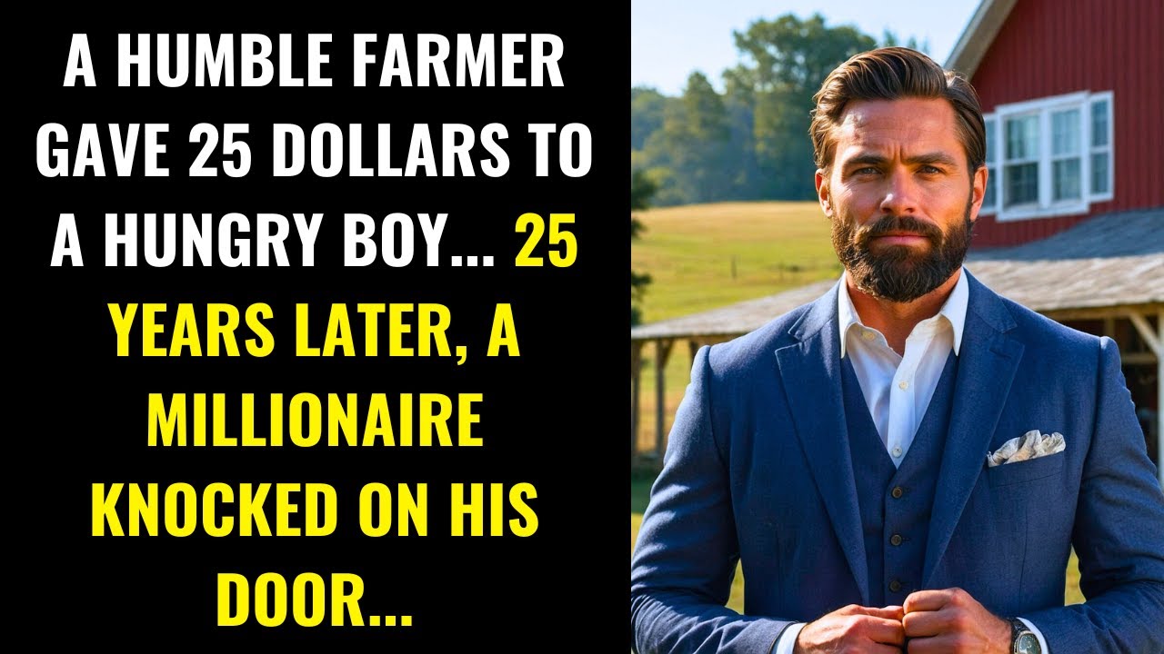 A FARMER GAVE A HUNGRY CHILD 25 DOLLARS... 25 YEARS LATER, A MILLIONAIRE KNOCKED ON HIS DOOR...