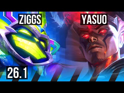 ZIGGS vs YASUO (MID) | EUW Grandmaster | 26.1