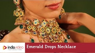 Emerald drops necklace and earring 