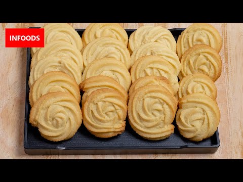 🇩🇰 Danish Cookies Recipe | How to Make Danish Cookies | Danish Butter Cookies Recipe | Infoods