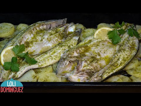 RECETA FÁCIL DE PESCADO AL HORNO CON PATATAS, SALUDABLE Y DELICIOSA - Loli Domínguez - #PESCADO