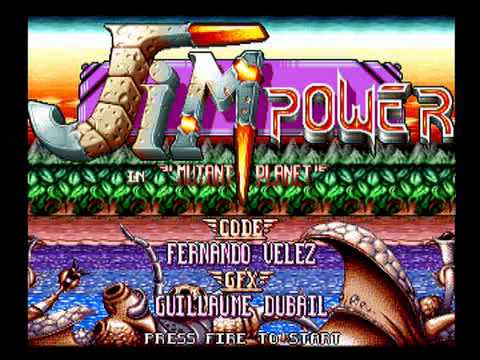 Jim Power in Mutant Planet Megadrive