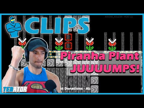 Piranha Plant Jumps - Mario Maker 2 - TEDATOR Clips