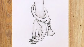 How to draw a girl hand with handcuffs - Easy Drawing / Heart handcuffs Drawing step by step / Art