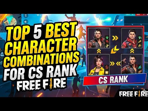 Top 5 Best character combinations for cs rank | Win every match | Free fire max | 