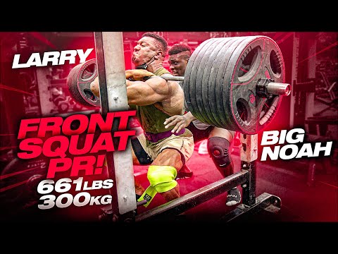 661 LB/300 KG FRONT SQUAT PR WITH BIG NOAH