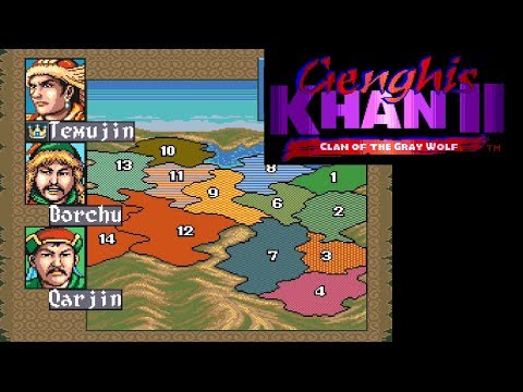 Genghis Khan II: Clan of the Gray Wolf ... (SNES) Gameplay