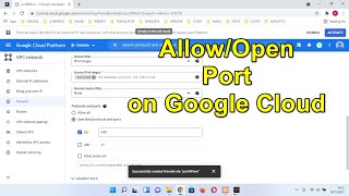 How to Open Port Google Cloud Platform