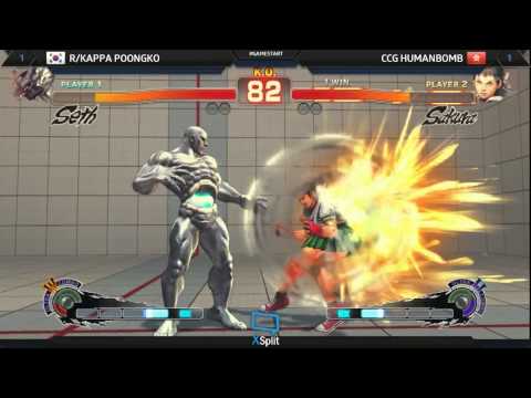 Double Elimination - Top 8 Winners - R/Kappa Poongko (Seth) Vs. CCG Humanbomb (Sakura)