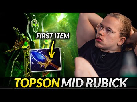 Topson Rubick Aghanim's Scepter FIRST Item - Too much Nuke damages