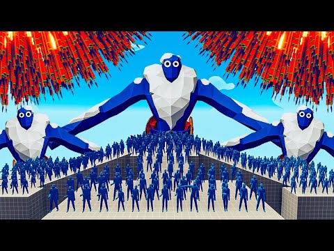300x Ice Zombies + 3x Giants vs 2x Every God - Totally Accurate Battle Simulator.