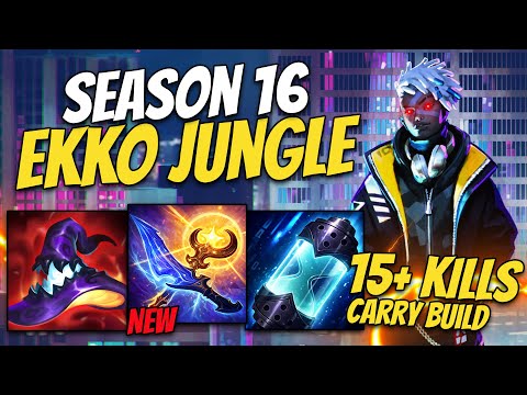 THIS NEW EKKO JUNGLE CARRY BUILD IS DISGUSTING… (16/2 RANKED)