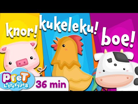Dierengeluiden Pretlettertjes • De Leukste Afleveringen van Pretlettertjes voor Baby Dreumes Peuters