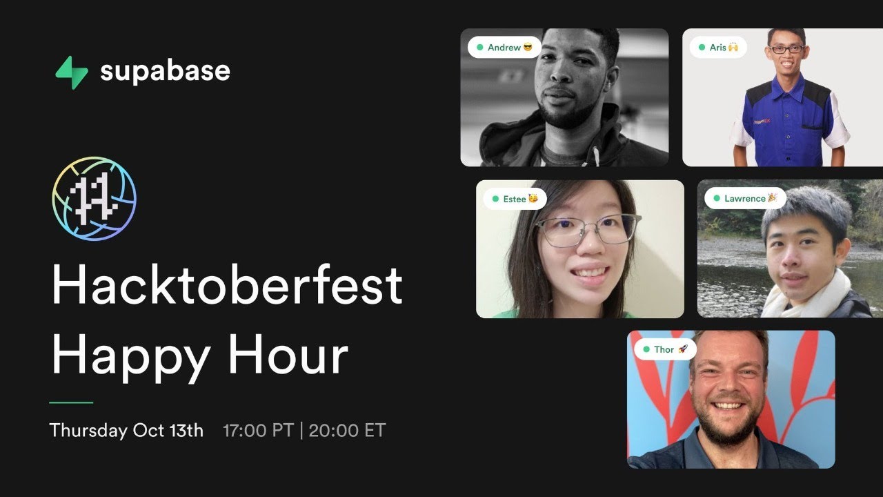 Hacktoberfest: Community OSS showcase - Supabase Happy Hour #24