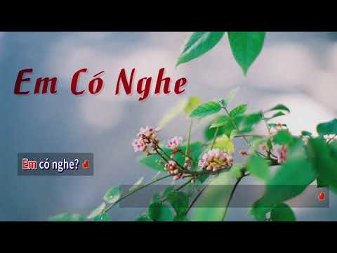 Em Có Nghe - Kha (Tone Nữ) | Beat Acoustic Karaoke