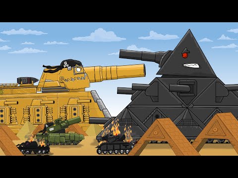 "Steel Monsters against Triangular Boss" Cartoons about tanks